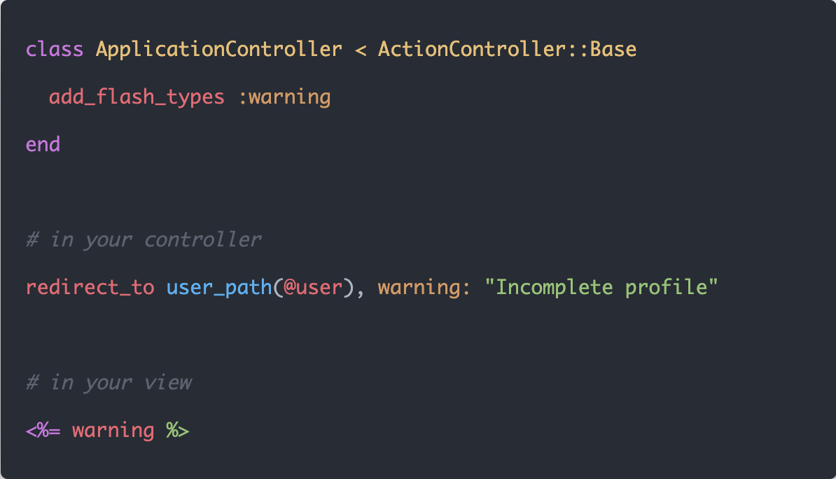How to Create Custom Flash Types in Rails